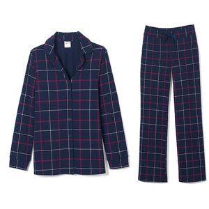 Soma Navy and Pink Check Pajama Set